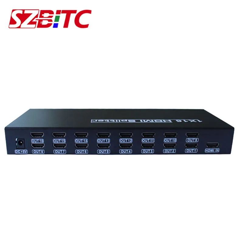 Разветвитель SZBITC 4k2K HDMI 1x16 видео распределение 1 в 16 Выход 1080P 3D EDID для DVD HDTV с