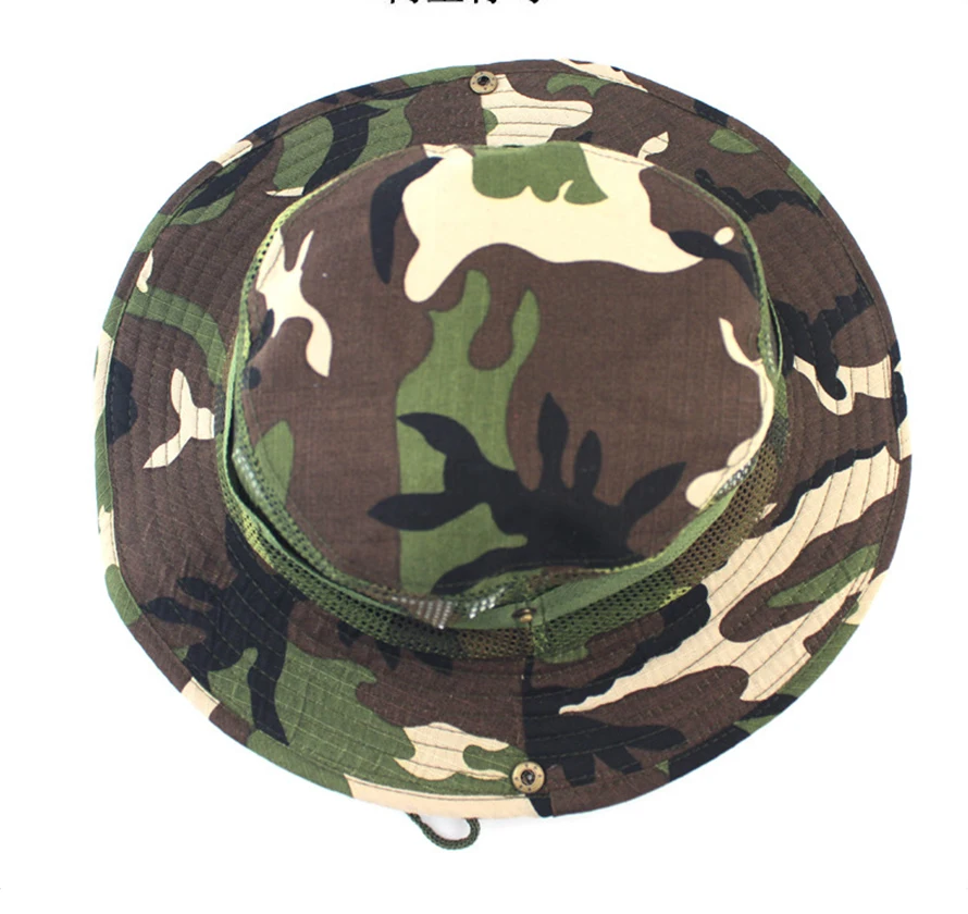 

Camouflage Tactical Hat Benney Hat Army Tactical Hat Men Outdoor Sports Sun Bucket Cap Fishing Hiking Hunting HatsTactical Men