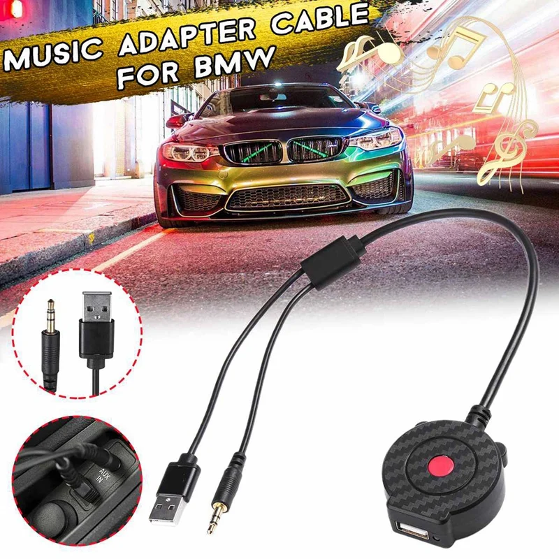 Автомобильный беспроводной Bluetooth модуль o AUX & USB кабель музыкального адаптера для