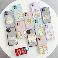 yndfcnb kawaii sumikko gurashi phone case for iphone x xr xs 7 8 plus 11 12 13 pro max 13mini translucent matte shockproof case