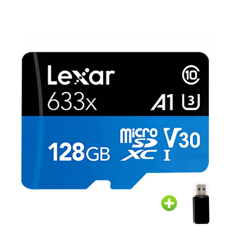 Lexar 32G слот для карт памяти 64 ГБ 128 ГБ 256 633X Micro SD карта SDXC 95 МБ/с. TF карты флэш накопитель usb для смартфонов - Емкость: 128GB-Card Reader