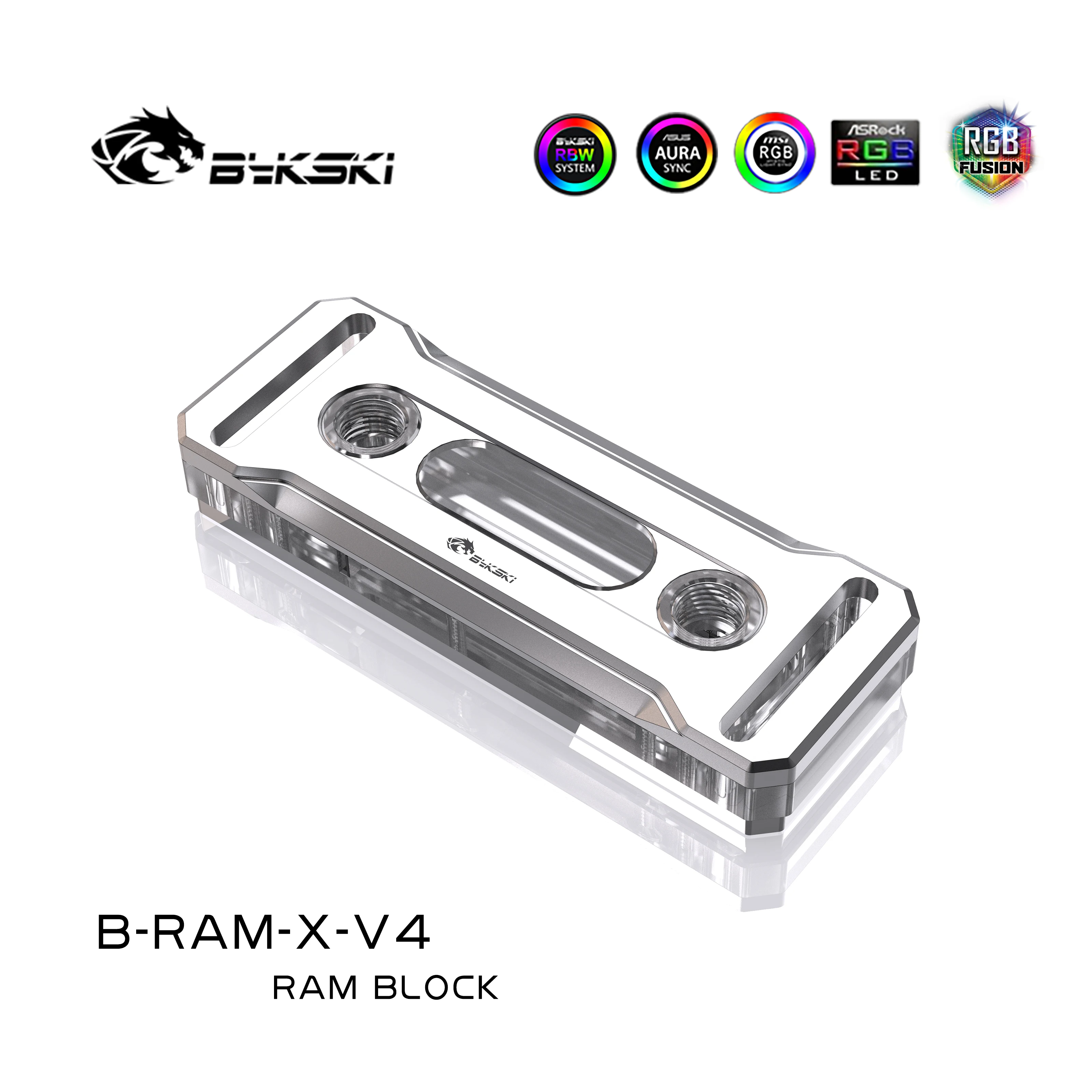 

Bykski RAM Water Cooling Block Support Dual Channel Memory Cooler RAM Heatsinks A-RGB Radiator Copper, B-RAM-X-V4