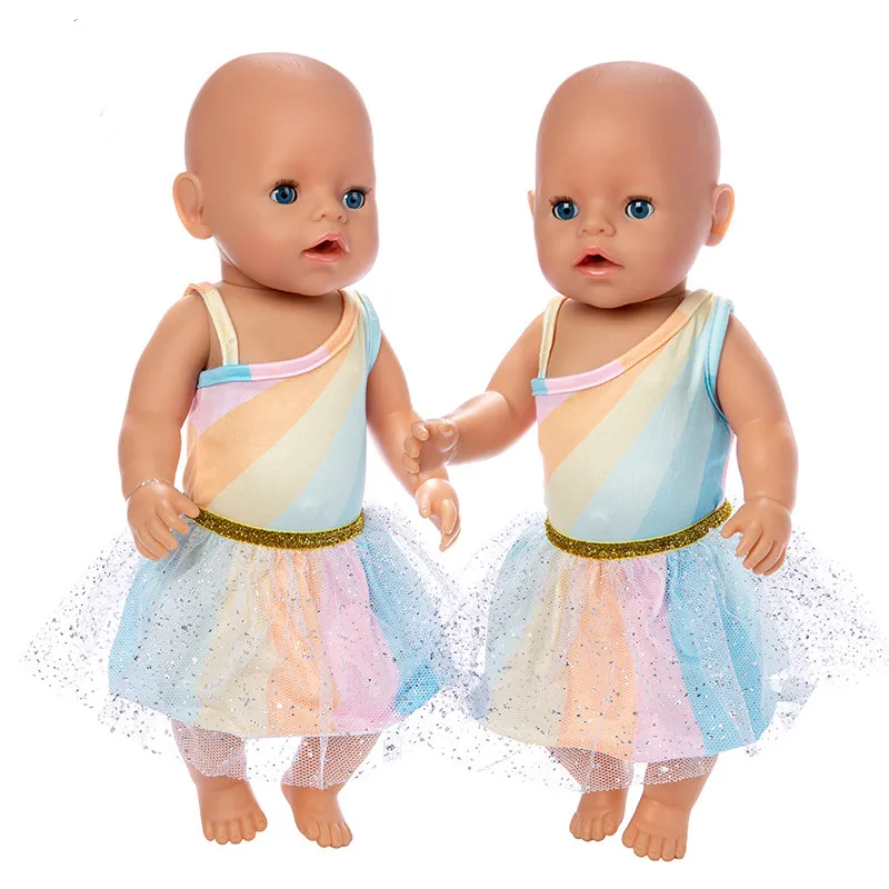 

Юбочный костюм для куклы-новорожденного, размер 43 см