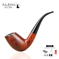 %e2%96%82%ce%be smoker briar pipes wooden tobacco smoking pipe classic bent dublin shape fits 9mm filter comes with free accessories tools