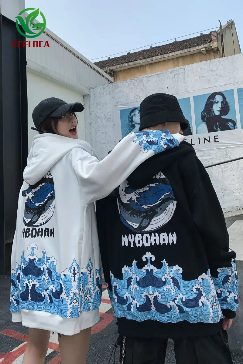Зимняя утолщенная толстовка плюс толстовка мужская женская повседневная Harajuku с волнистым принтом Топ с длинным рукавом на молнии кардиган пальто