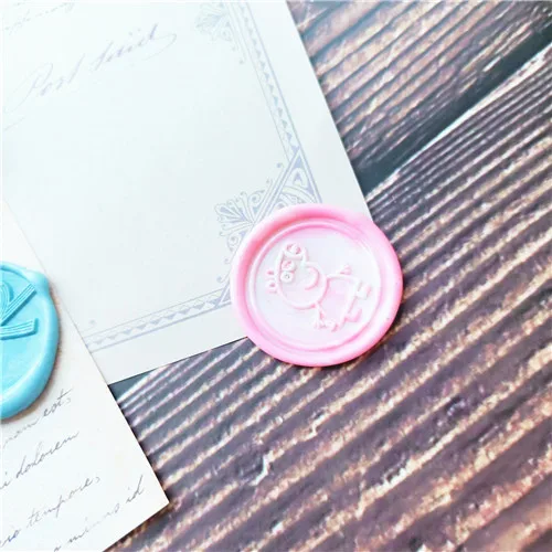 Печать с рисунком мультяшной свиньи Ретро деревянная классическая печать воском