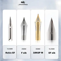 1pcs jinhao original nib for fountain pens 18kgp m 0 38mm f ef tip ink pens accessories converter a6431