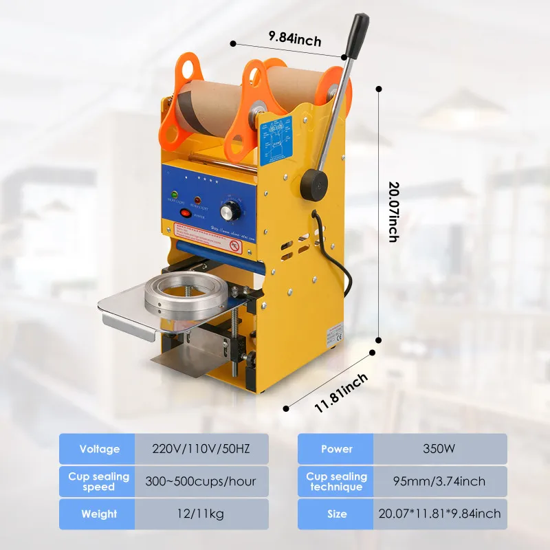 

Manual Milk Tea Sealing Machine Milk Tea Shop Equipment Hand Pressure Soy Milk Drink Cup Sealing Machine Commercial Caliber