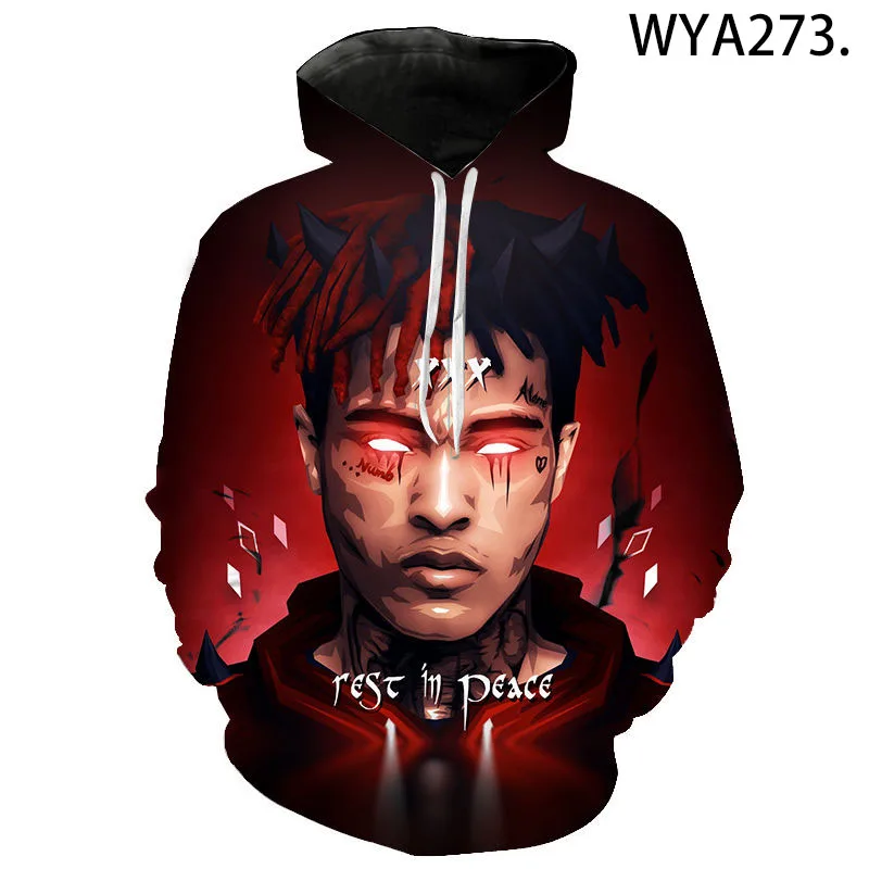 Толстовки с капюшоном xxxtentacion для мужчин и женщин Модный пуловер 3D принтом