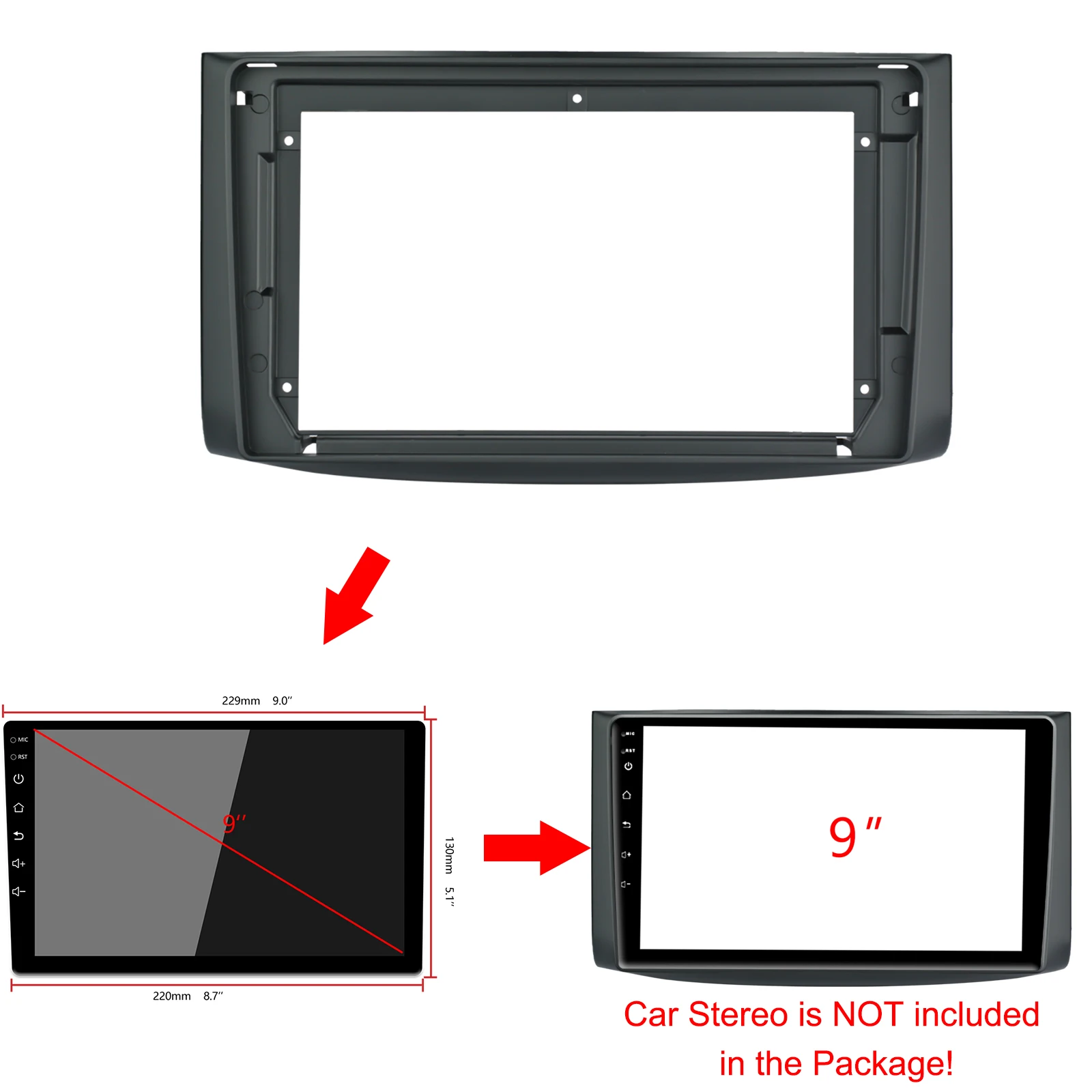 2din Car Fascia For CHEVROLET Epica 2007-2012 Panel Dash Mount Installation 9 Inch DVD Frame Aveo 2018 | Автомобили и мотоциклы