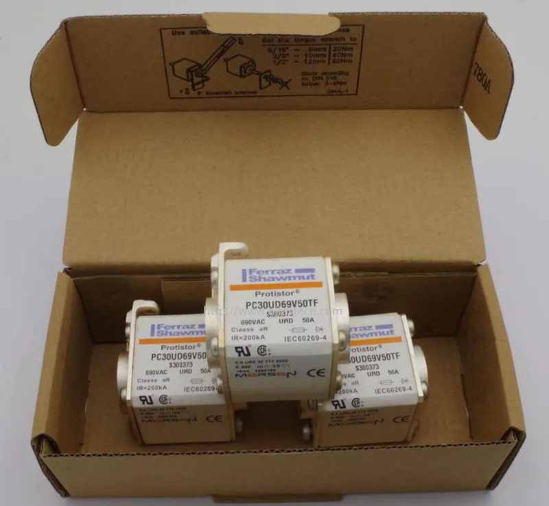 

New original PC30UD69V50TF Fusible aR Protistor 50A 690V Fuse