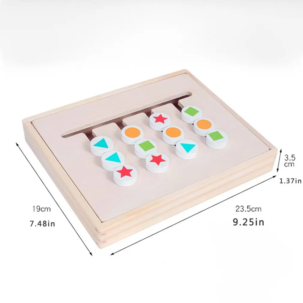 

Wooden Four-color Game Children Enlightenment Training Concentration Early Education Puzzle Building Block Toys