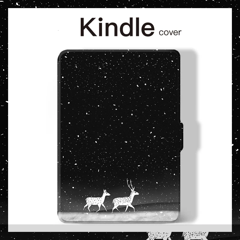 Из искусственной кожи на магнитной застежке чехол для Kindle Paperwhite 1/2/3 читалка(7th Gen2012/2013// выпуска) Авто Режим сна/Пробуждение - Цвет: Snow Deer