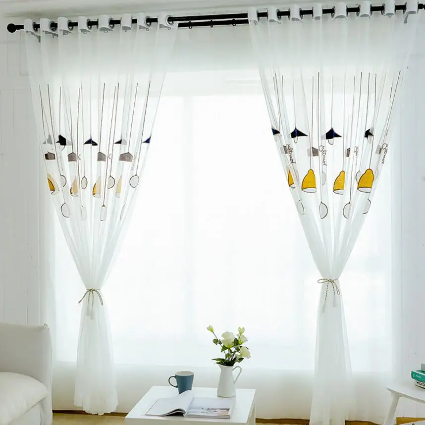 Оконная занавеска дизайнерская Люстра для детской комнаты мультяшная Корейская