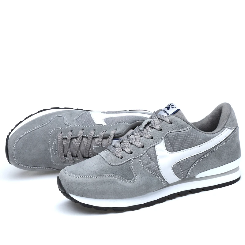 Удобные мягкие мужские кроссовки замшевая кожаная мужская обувь для бега