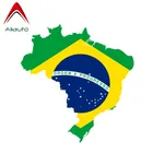 Наклейка на мотоцикл, автомобиль, 15 х14 см, флаг Бразилии