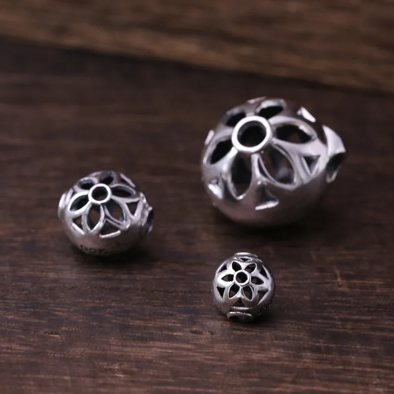 Женское Ожерелье из тайского серебра S925 пробы с маленьким кулоном в виде цветка