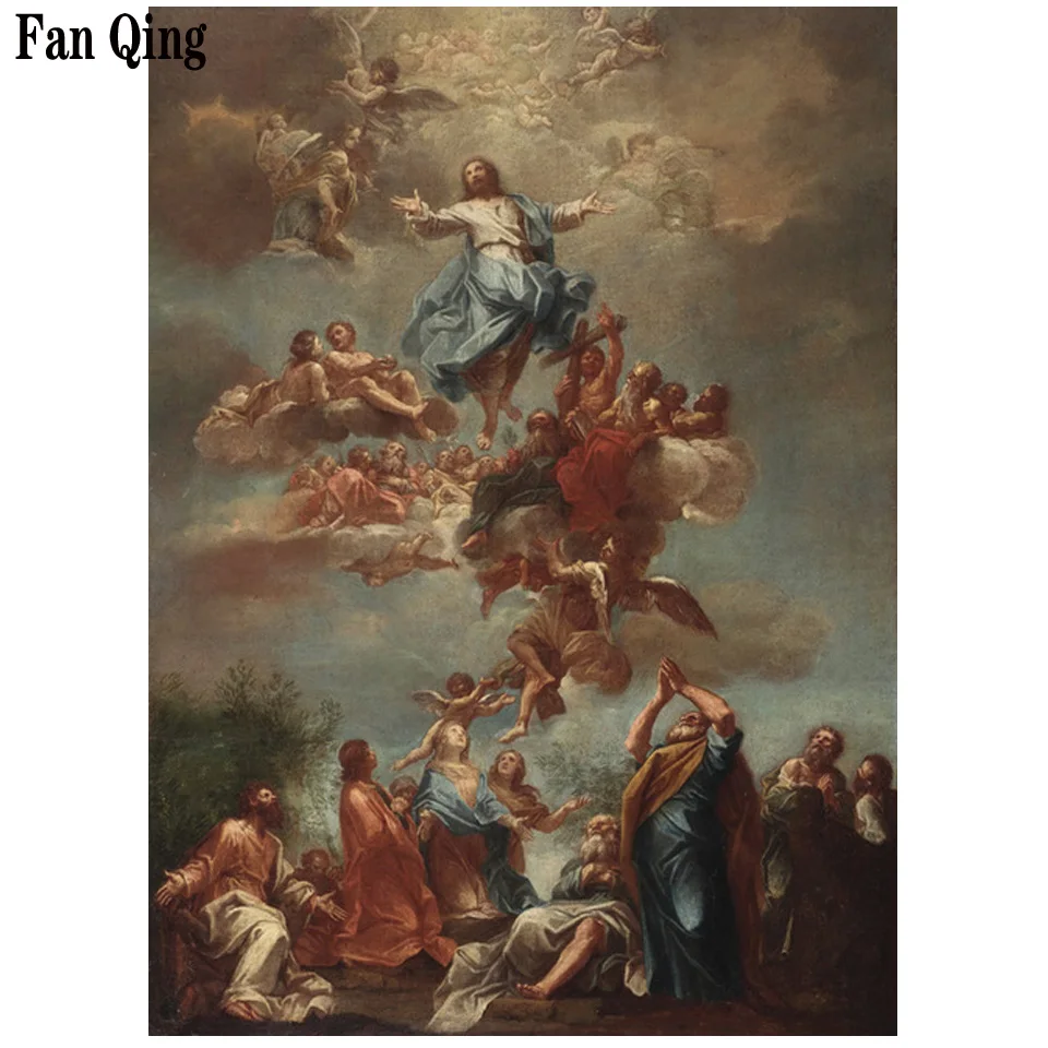 5D алмазная живопись сделай сам религиозная картина небесный Иисус Алмазная