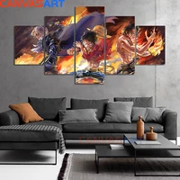 anime one piece luffy ace and sabo canvas painting three brothers poster print wall pictures stickers boy room decoration