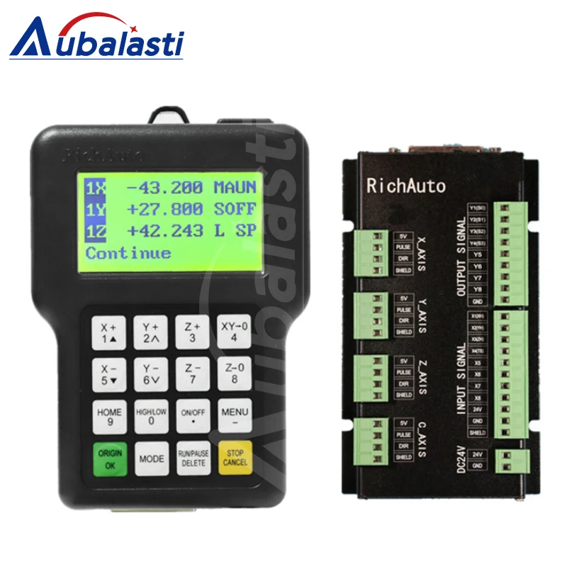 CNC Управление RichAuto DSP A11 A11S A11E 3 оси USB Пульт дистанционного управления для