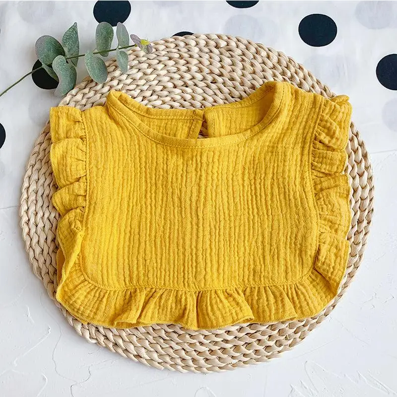 

Baby Bibs Ins Korean Version of Pure Cotton Gauze Soft Kids Princess Baby Feeding Smock Saliva Towel Bib Baby Apron 0-2Y