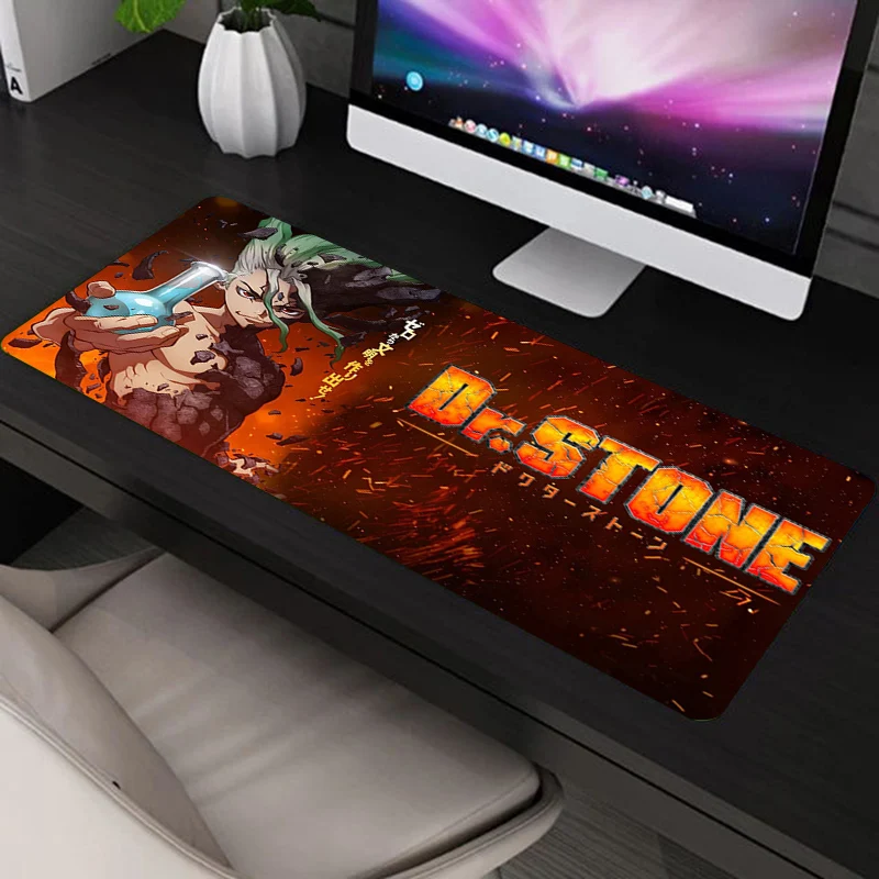 

Коврик для мыши Dr.stone Kawaii Pc игровые коврики Gamer, полный компьютерный коврик Varmilo, большой Настольный коврик Xxl, популярный коврик для мыши, кла...