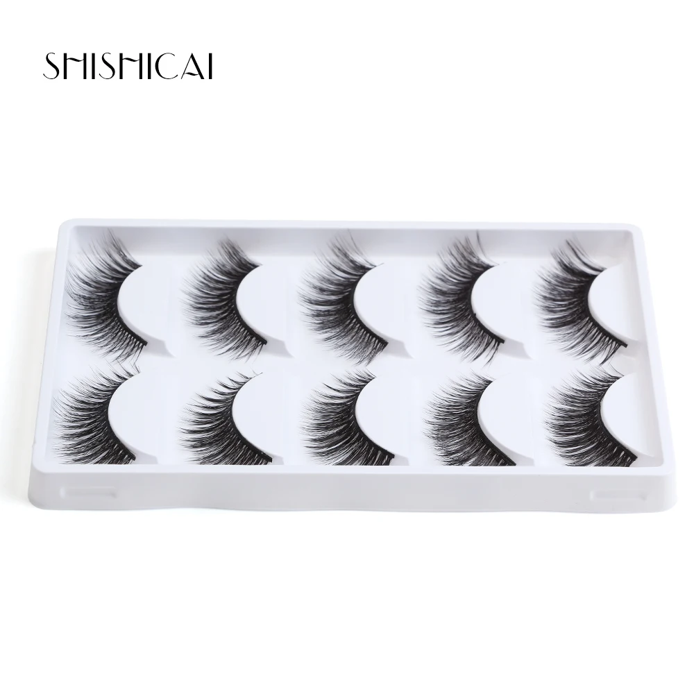 1/5 пар 3D норковые ресницы натуральные драматические 1-1 5 см Eeylashes 100% безжалостные