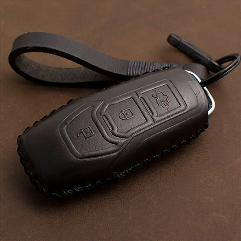 Автомобильный смарт-брелок из натуральной кожи чехол для брелка с ключом Ford Fusion