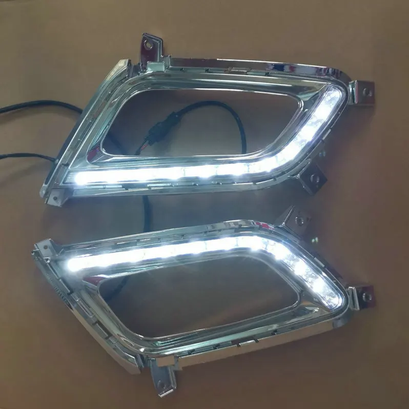 

1 Pair Car LED Daytime Running Light Signal DRL LED Fog Light Cover For Kia Optima K5 2013-2015 DRL