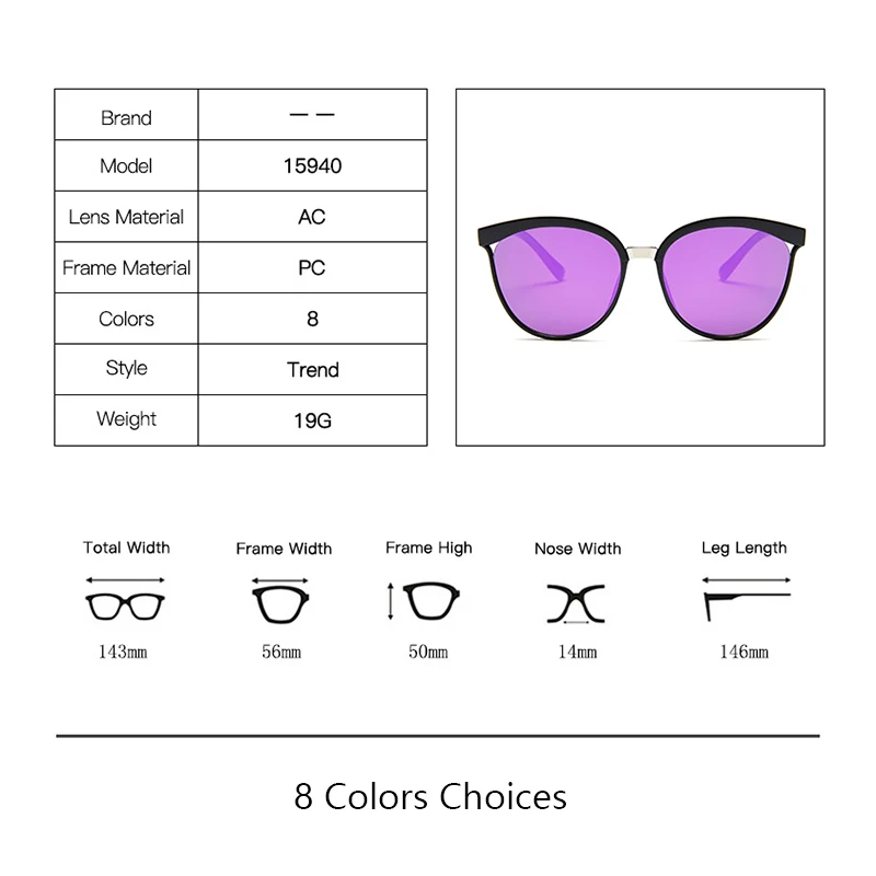 

2021 New Brand Design Patchwork Frame Women's Sunglasses Colorful Coated HD Lenses Sun Glasses For Travel Anti-glare UV400