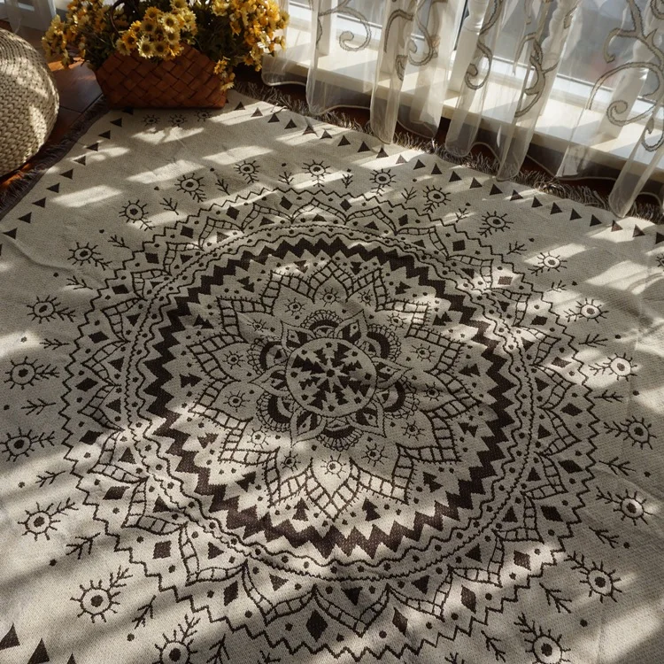 Aggcual Мандала Скандинавское одеяло двустороннее жаккардовое покрывало для дивана