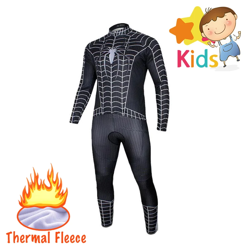 Marvel Мстители Человек паук Зимняя Теплая Флисовая велосипедная футболка с