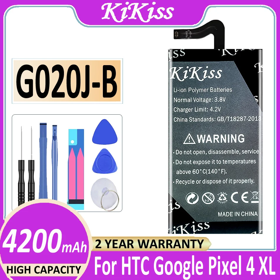 

Оригинальная Аккумуляторная Батарея KiKiss 4200 мАч для Google Pixel 4 XL Pixel4 XL Pixel4XL, аккумуляторная батарея