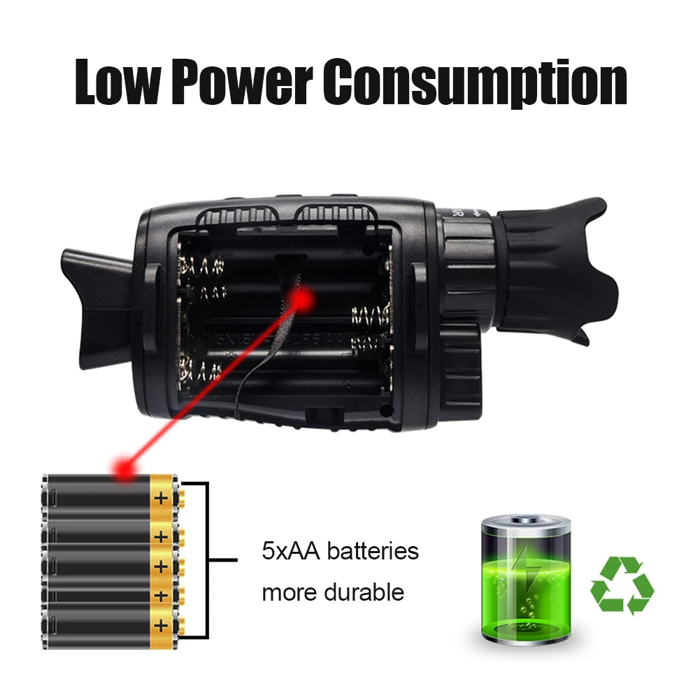 

Full Black 300m Black Night Visible 10Times Magnifying Telescope Portable High-Definition Infrared Detection Night Vision Device