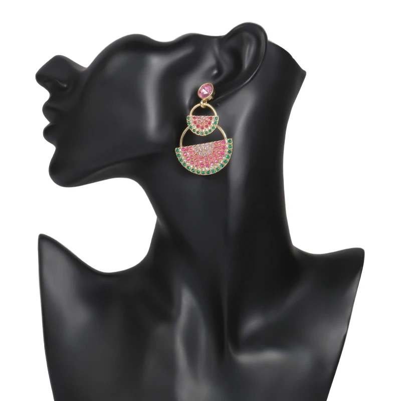 Найти меня Многослойные полукруглый сплав свисающие серьги для женщин Цвет