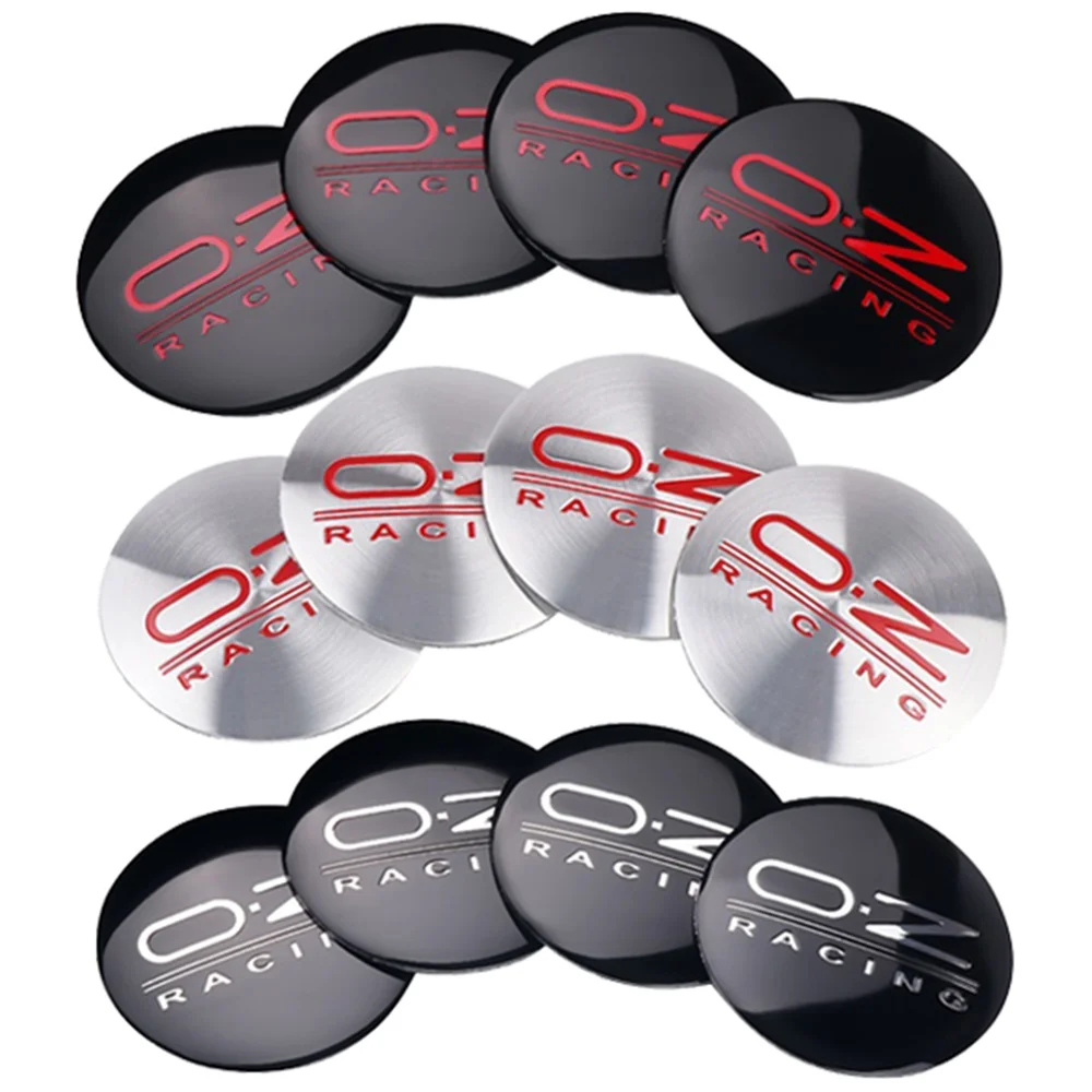 

4PCS 56MM OZ Racing Emblem Badge Aluminum Car Wheel Center Hub Caps Decor Sticker Dust-proof Decal Auto Modification Accessories