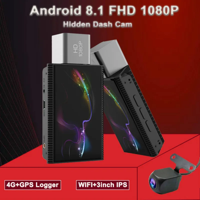 4G Android автомобильный видеорегистратор Встроенный GPS WIFI Автомобильная камера IPS