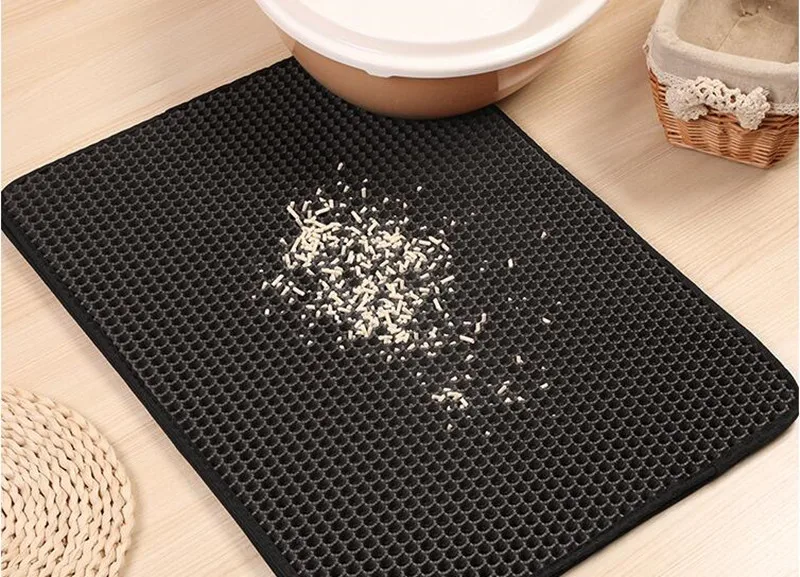 Водонепроницаемый коврик для кошачьего туалета EVA двухслойный нескользящий