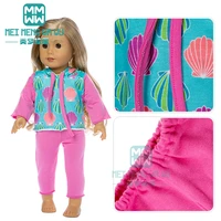clothes for doll fit 43cm american doll hooded sports suit childrens for christmas present