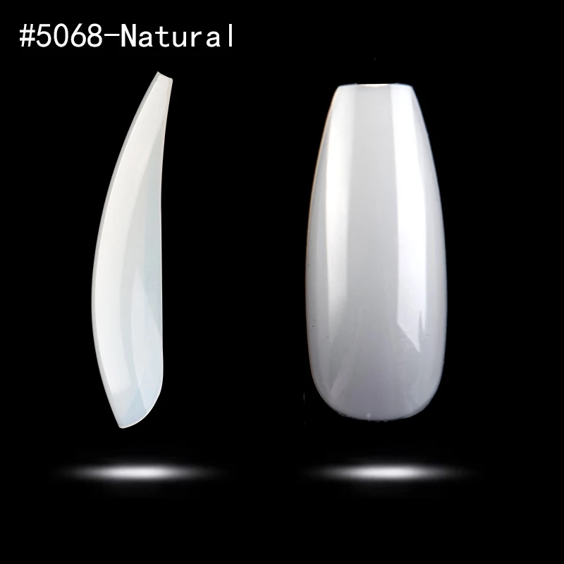 Накладные ногти Lamemoria 500 шт. короткие накладные для балерины прозрачные с полным