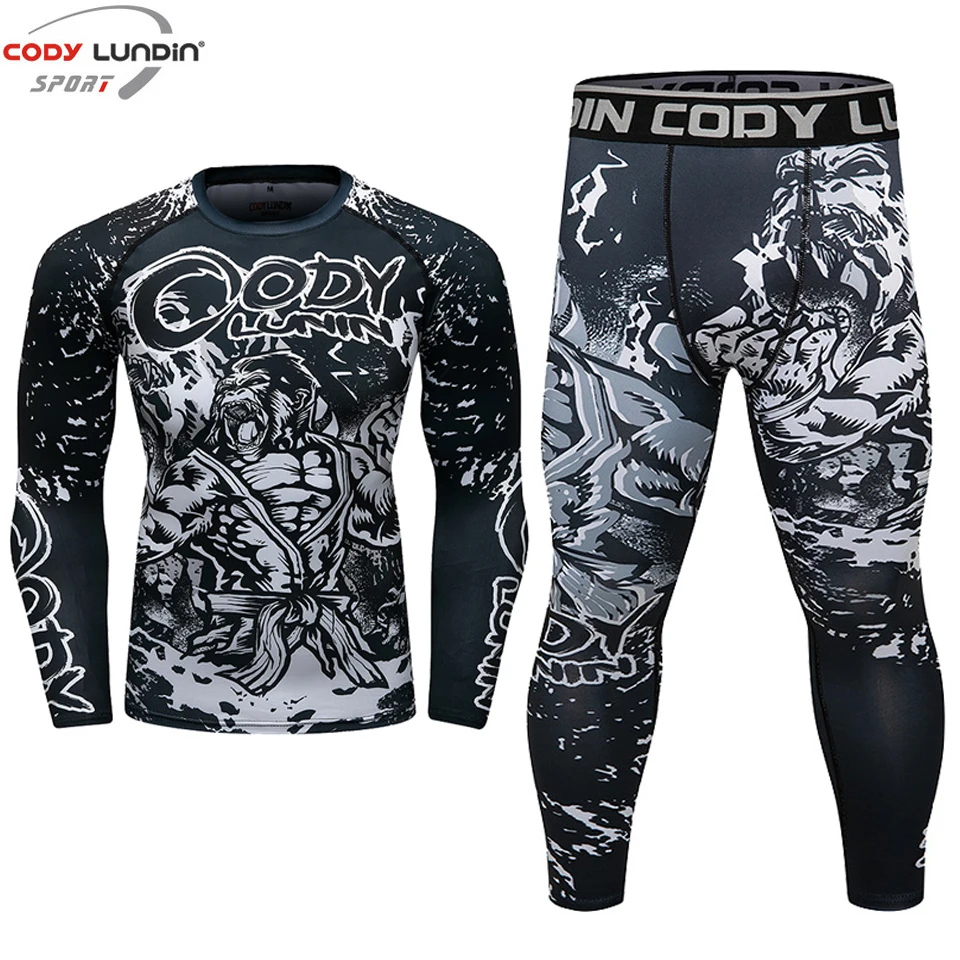 Rashguard MMA рубашка + брюки Bjj спортивный костюм для фитнеса Шорты Муай Тай