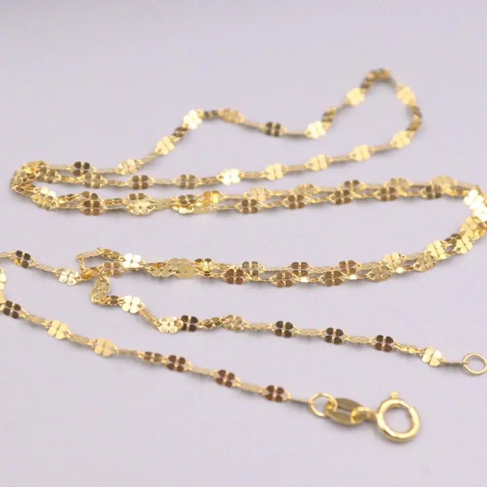 Цепочка из 18-каратного желтого золота 1 8 мм 17 71 дюйма | Украшения и аксессуары