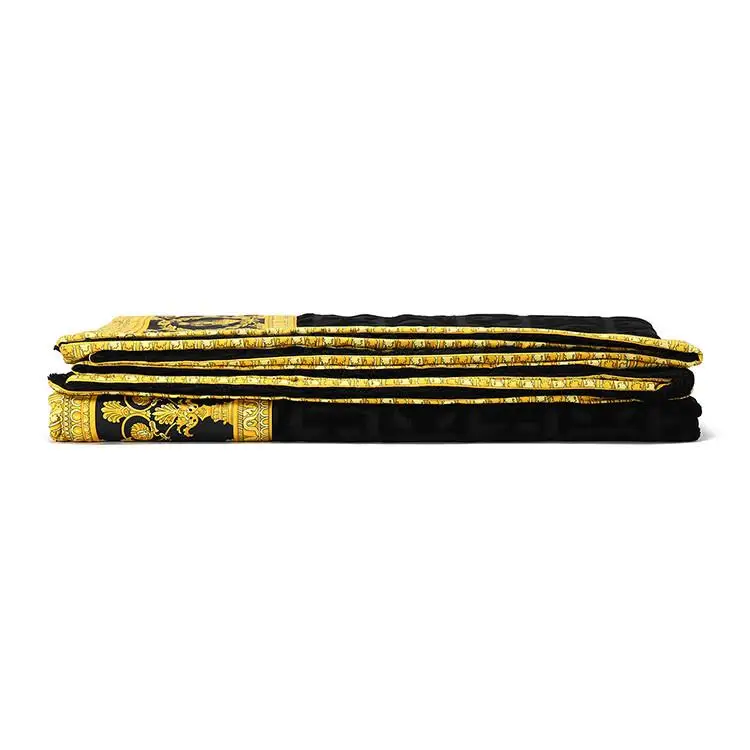 

Black l Heart Baroque 3 Piece Towel Set Bathroom Facecloth Bath Towels