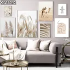 Постеры и принты с изображением пустынных верблюдов, розы, линий, настенная живопись, скандинавский постер, декор для гостиной