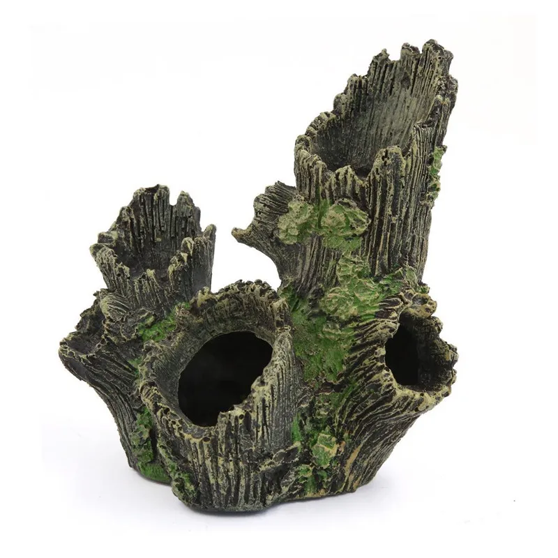 для аквариума Saim Декоративные помпоны дерево из смолы выветренное полое