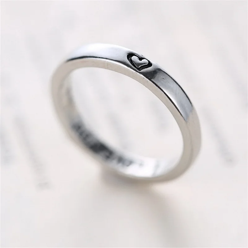 

I Love You Ring Gold Silver Heart-shaped Symbol Ring Couple Friendship Jewelry Wedding Party Fashion Accessories Wholesale