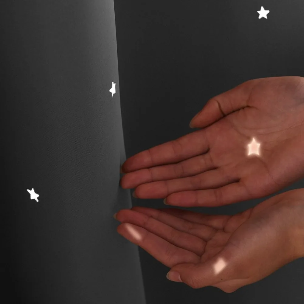 Карандаш занавеска со звездами и вырезами из 100% полиэстера 1 шт.|pencil pleat curtains|window