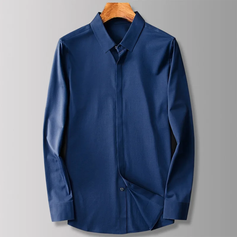 

New mercerized cotton ice silk shirt for men in summer