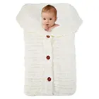 Осеннее модное одеяло для новорожденных, вязаный крючком спальный мешок, плотное вязаное мягкое теплое одеяло, спальный мешок