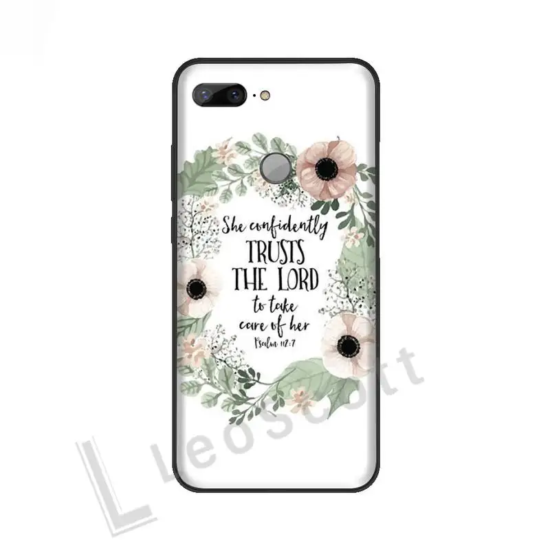 

bible Quotes Phone Case For Huawei Honor 7C 7A 8X 8A 9 10 10i Lite 20 NOVA 3i 3e